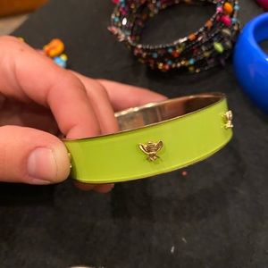 J. Crew Lime green-gold bumble bee bangle NWOT